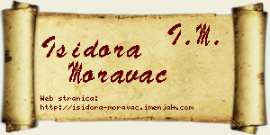 Isidora Moravac vizit kartica